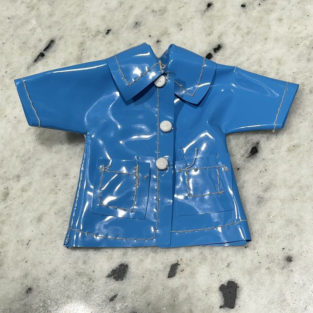 Vtg Pre Blythe 1960's SUSIE SAD EYES Doll Slicker Outfit Raincoat Jacket Blue